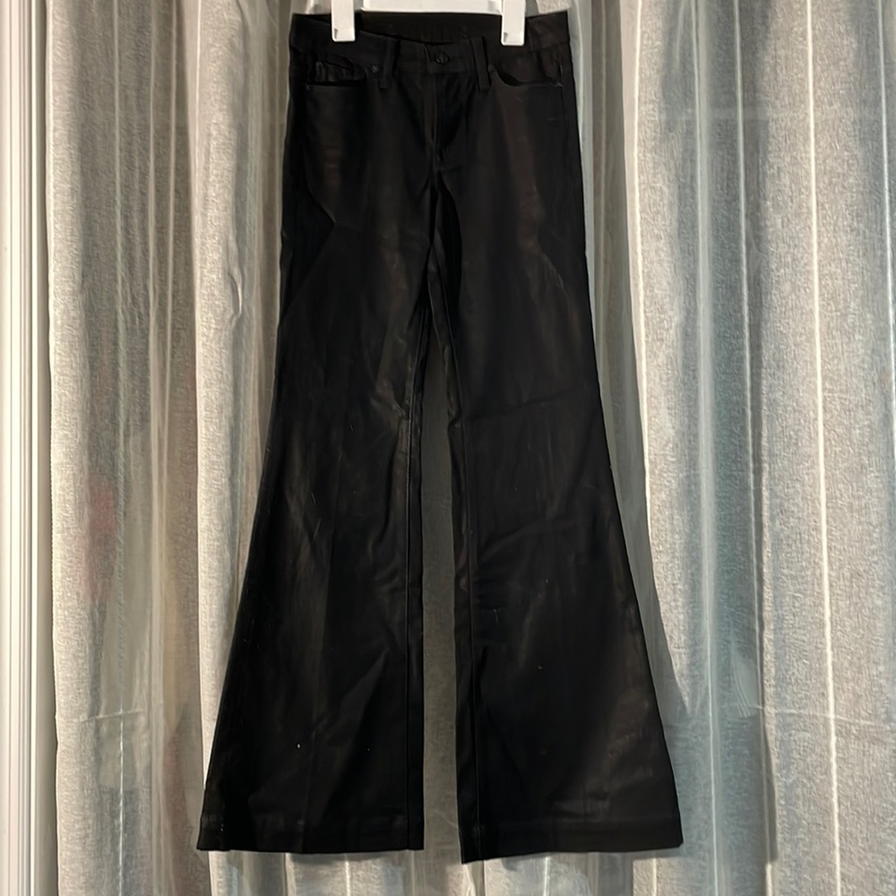 black metallic jeans